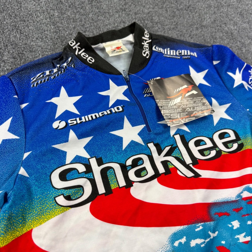 Aussie Cycling Jersey Medium Blue Stars Stripes North America Graphic Men's
